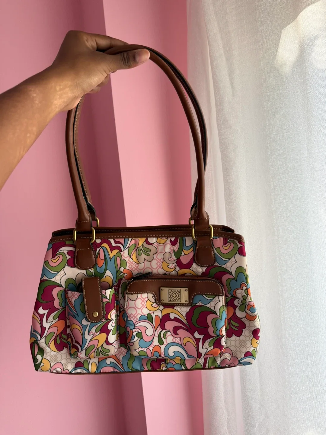 Multicoloured Pattern Handbag