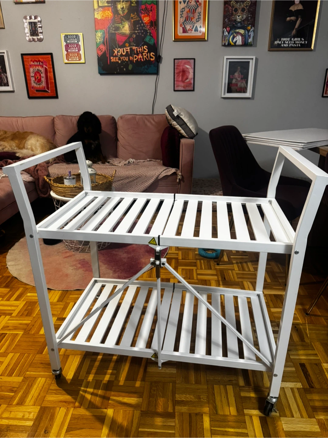 Rolling Kitchen Cart - White - photo 3