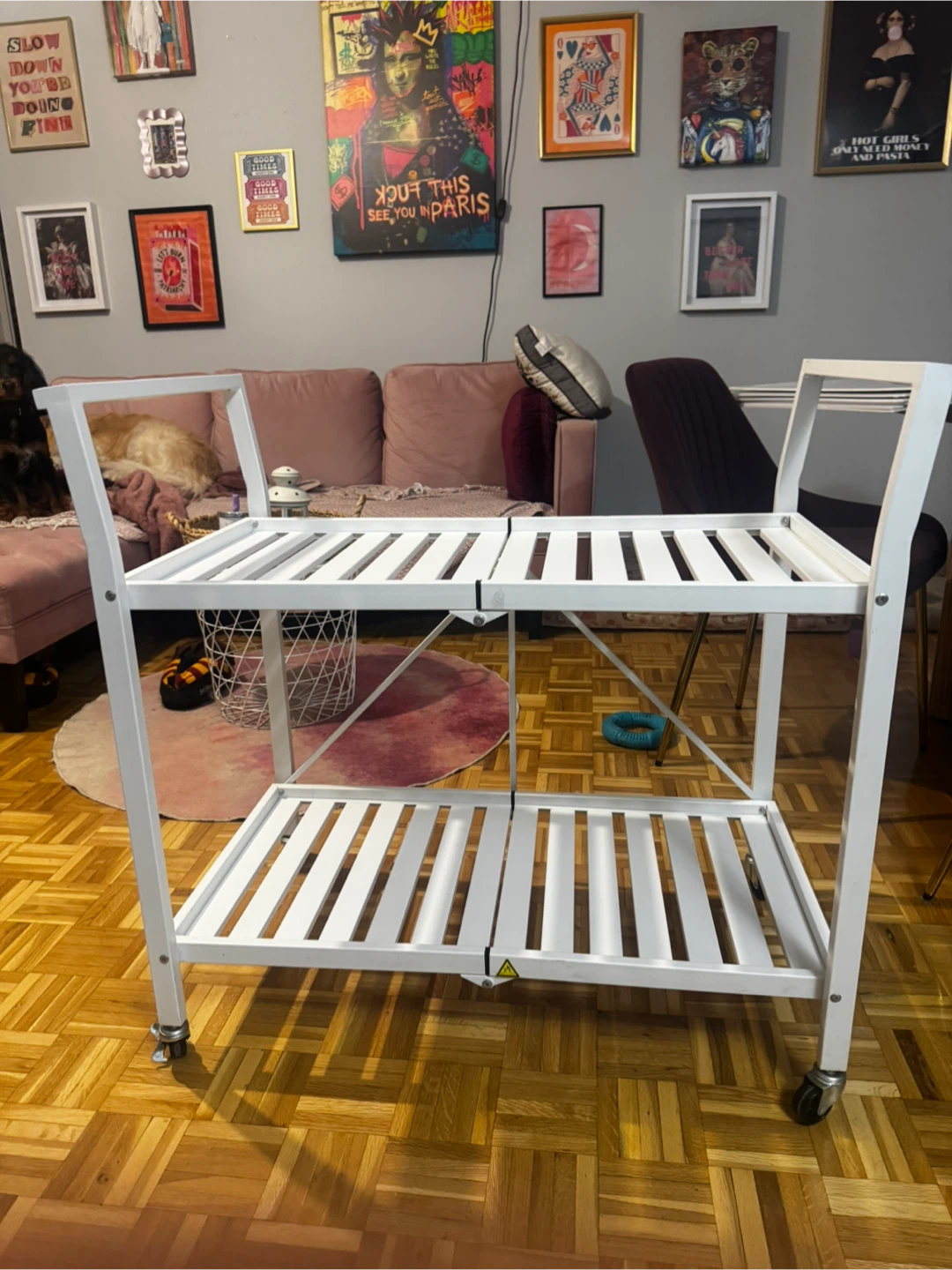 Rolling Kitchen Cart - White