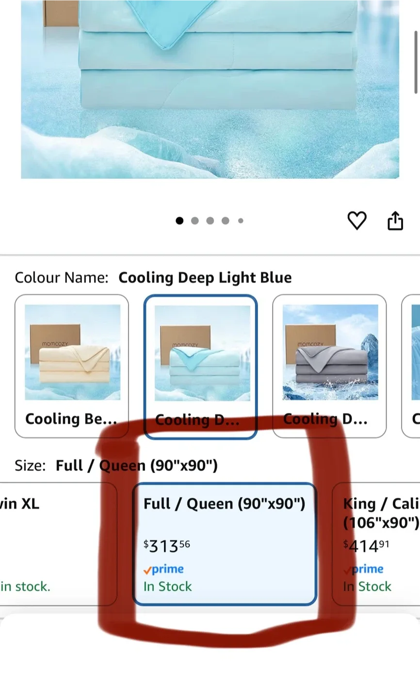 Brand New! Momcozy Cooling Comforter - Full/Queen image indicator(2)