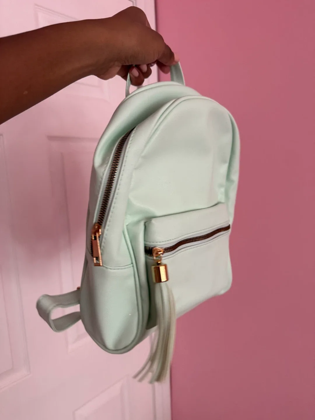 Mint Green Mini Backpack image indicator(2)
