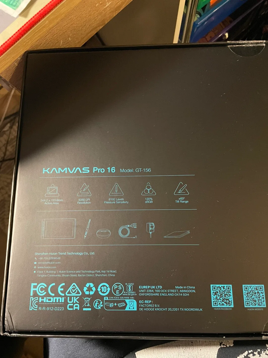 Huion Kamvas Pro 16 Graphics Tablet (Model GT-156) #cleanout image indicator(2)