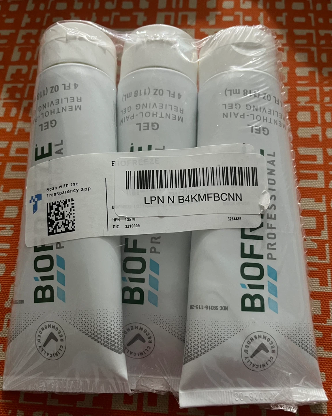 Biofreeze Professional Menthol Pain Relieving Gel 4 fl oz