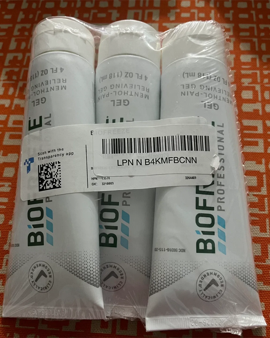 Biofreeze Professional Menthol Pain Relieving Gel 4 fl oz