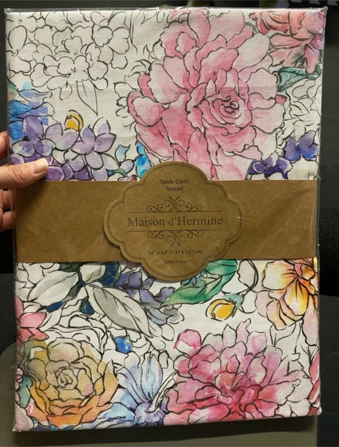 Sealed! Maison d'Hermine Table Cloth 54" x 54"