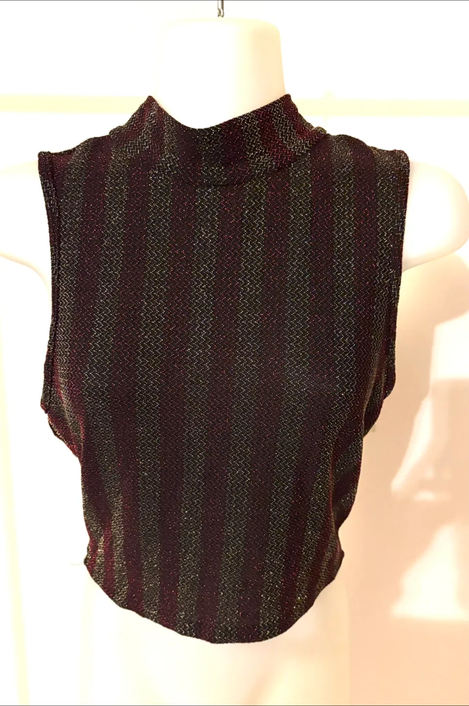 Sleeveless Tie-Back Top - Metallic Size M image indicator(7)