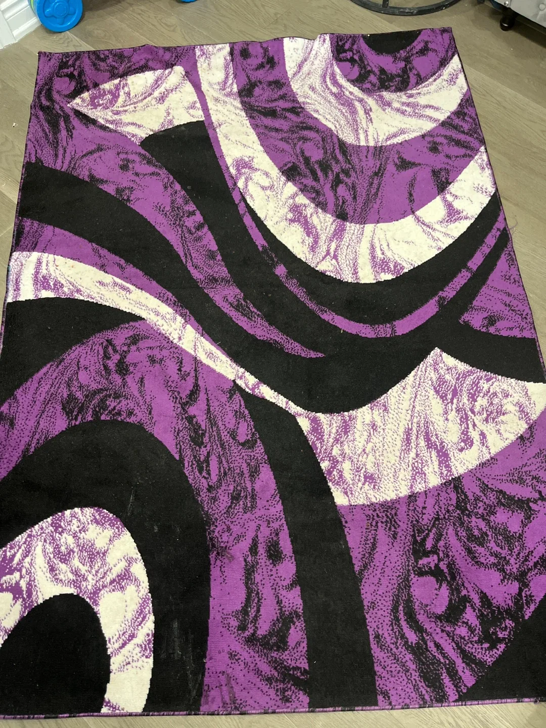 Purple & Black Patterned Area Rug