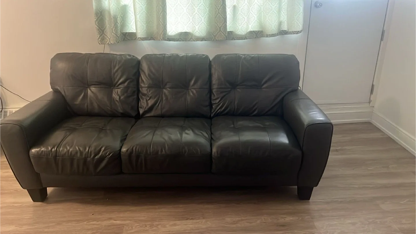 Leather 3-Seat Sofa - Dark Brown