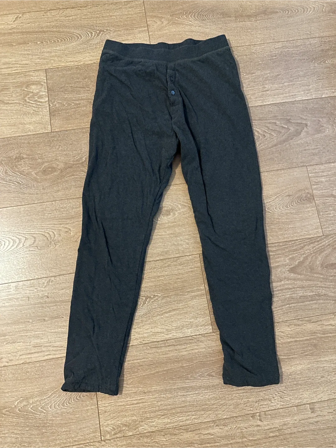 #cleanout men’s 100% silk filled grey cotton warm leggings