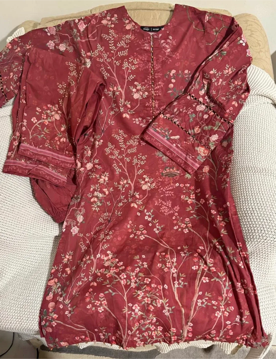 2 piece Floral Dress with pants - Pakistani/Indian #Cleanout