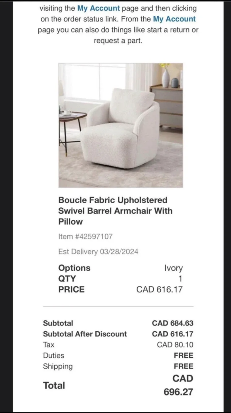 Boucle Fabric Upholstered Swivel Barrel Armchair