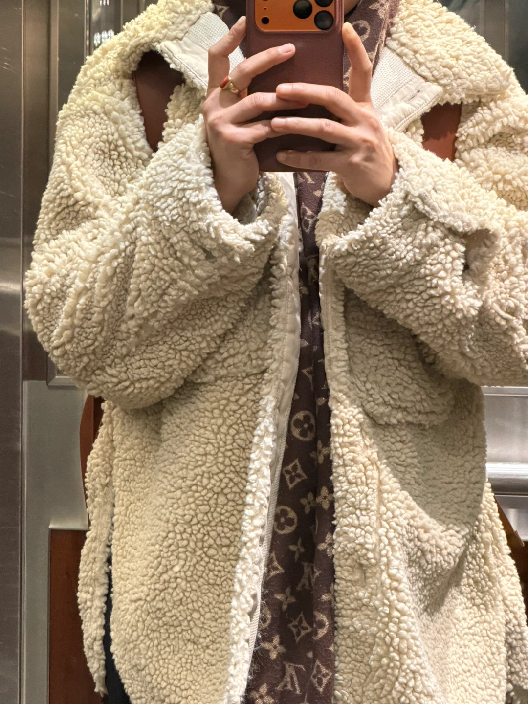 Beige Sherpa Coat - photo 3