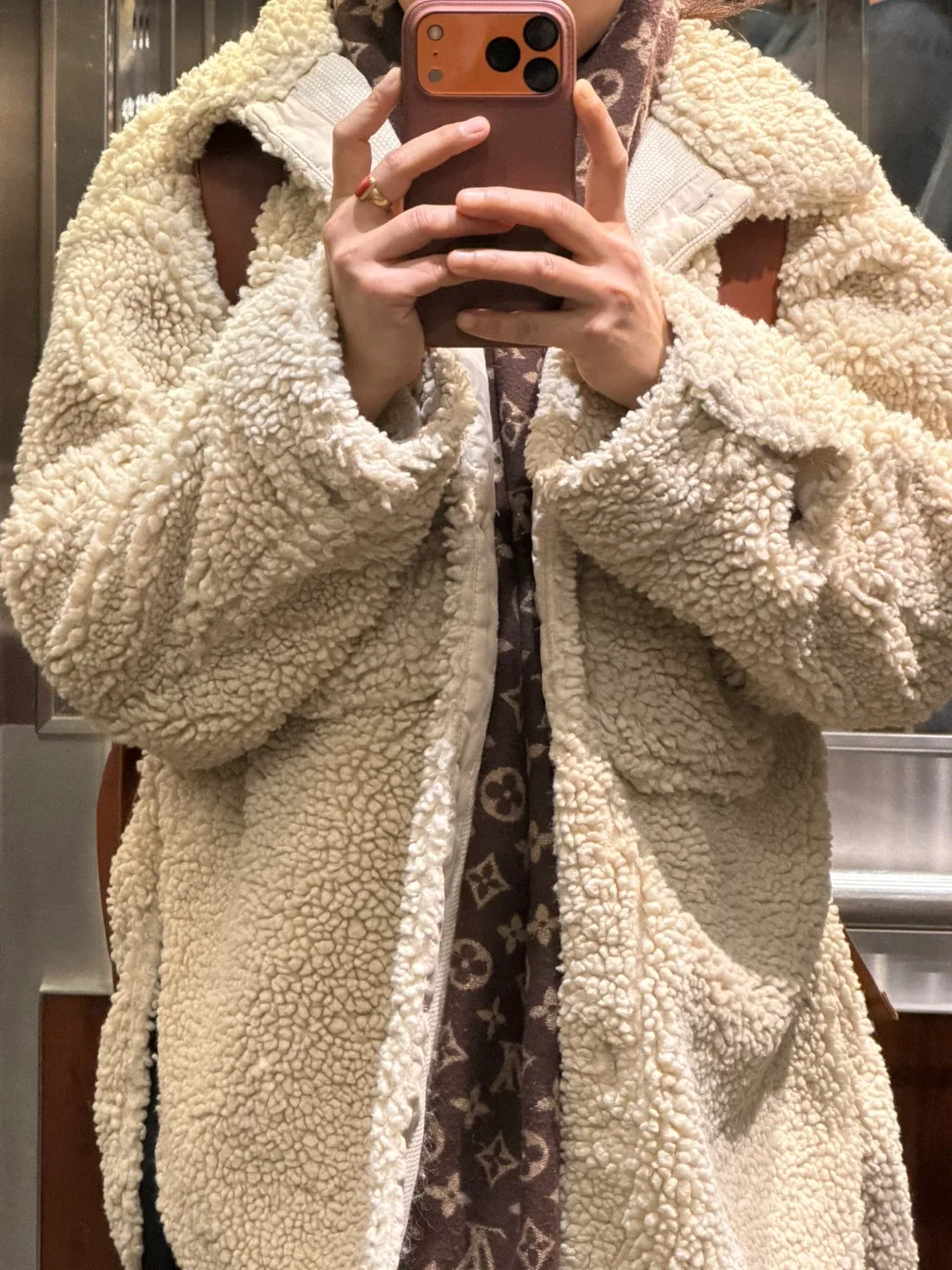 Beige Sherpa Coat