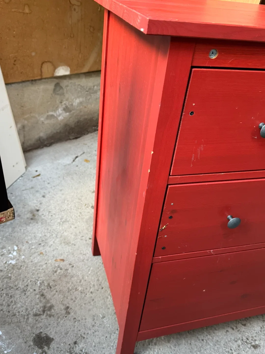 IKEA Red 3-Drawer Dresser image indicator(3)