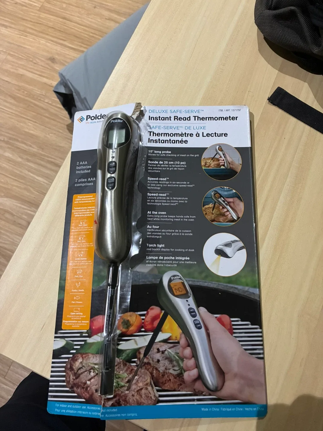 Polder Deluxe Safe-Serve Instant Read Thermometer