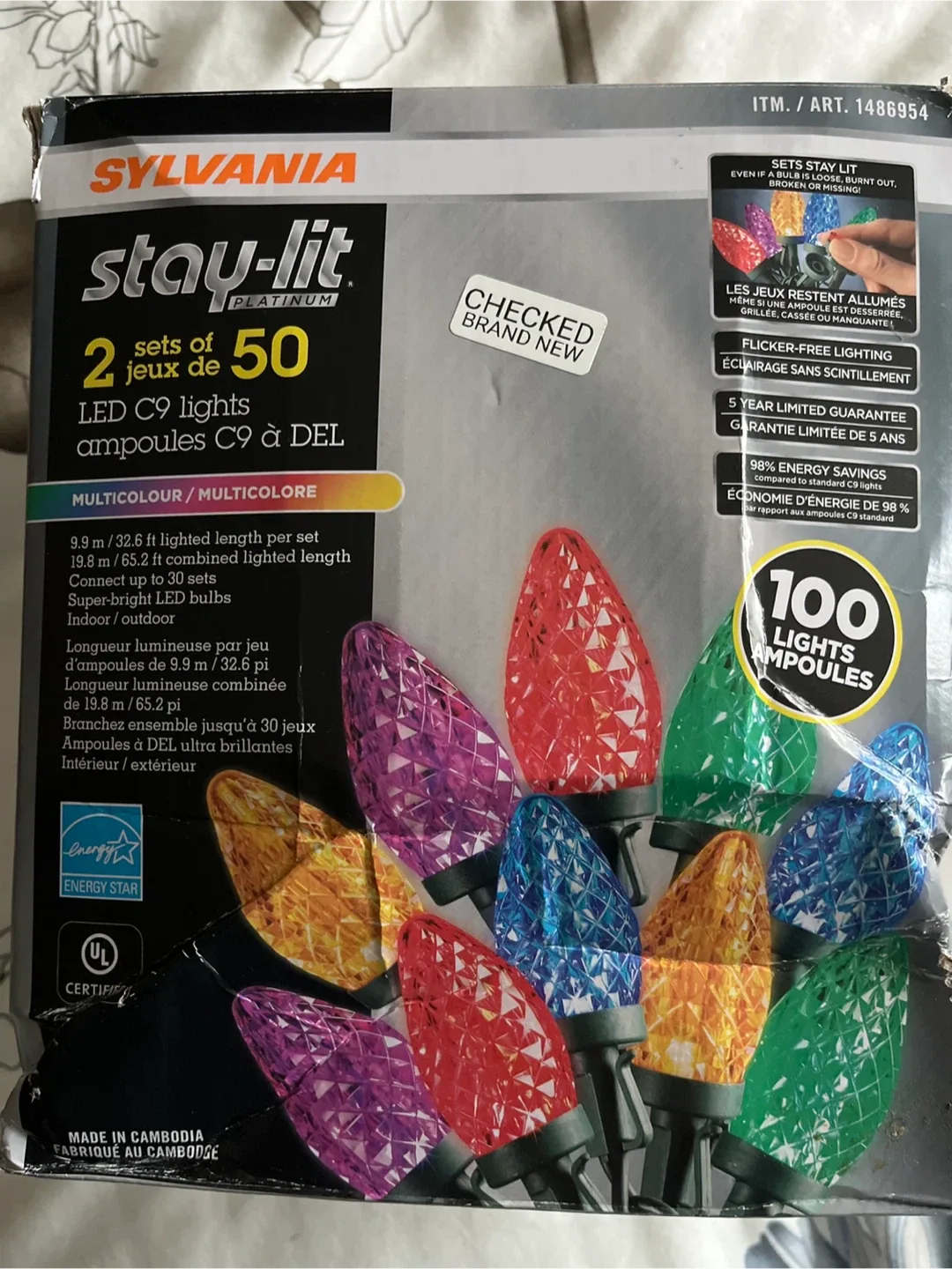 New Sylvania Stay-Lit Platinum LED C9 Lights