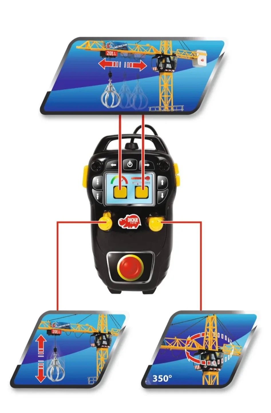Dickie Toys Construction Motorized Mega Crane Toy 48-In image indicator(5)