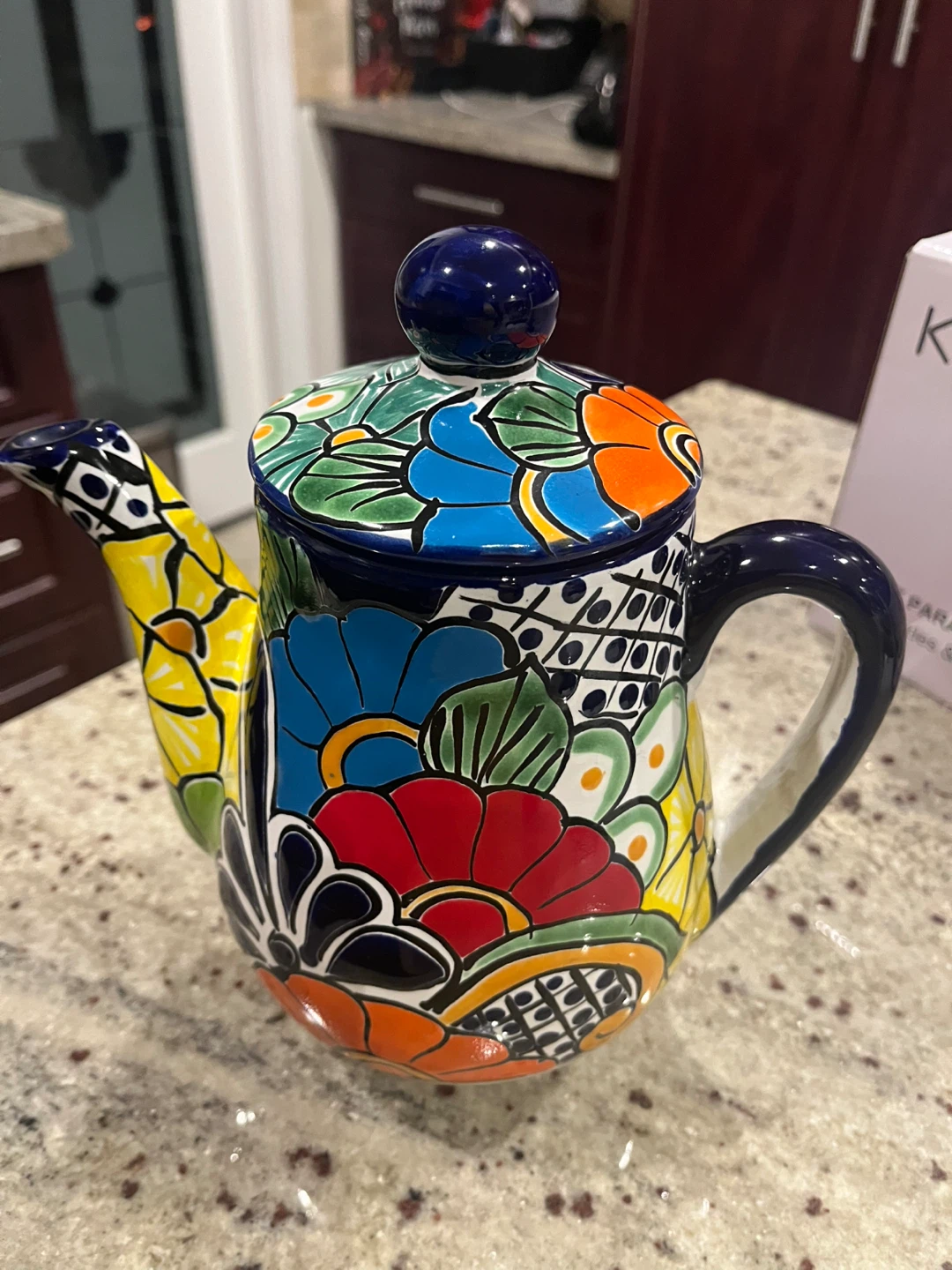 Hand-Painted Talavera Style Teapot - photo 2