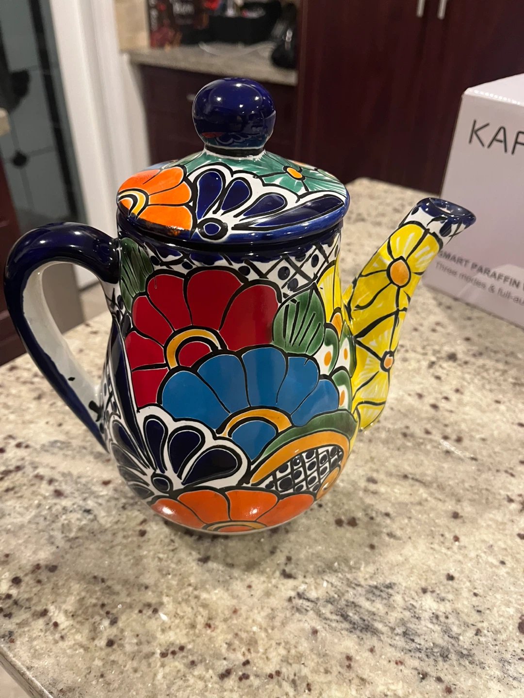 Hand-Painted Talavera Style Teapot