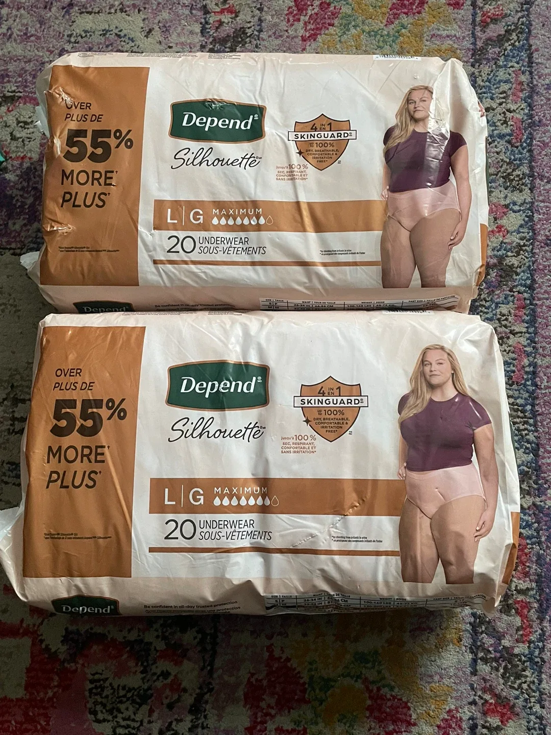 Depend Silhouette Underwear L (2 packs)