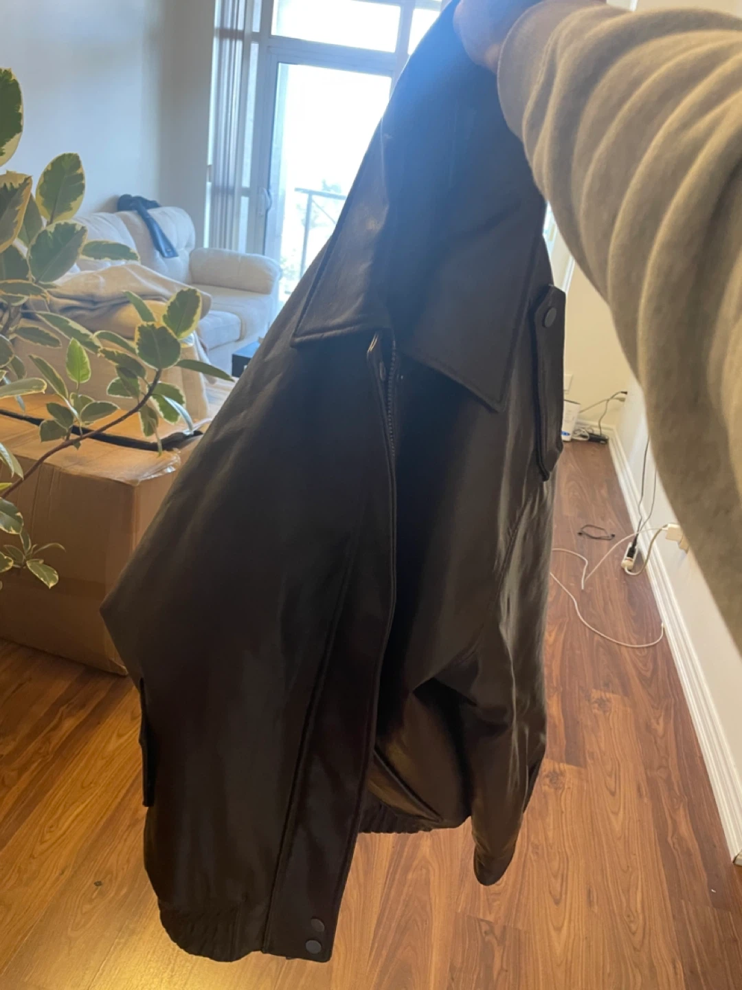 Abercrombie & Fitch Vegan Leather Jacket - Medium and Large - photo 2