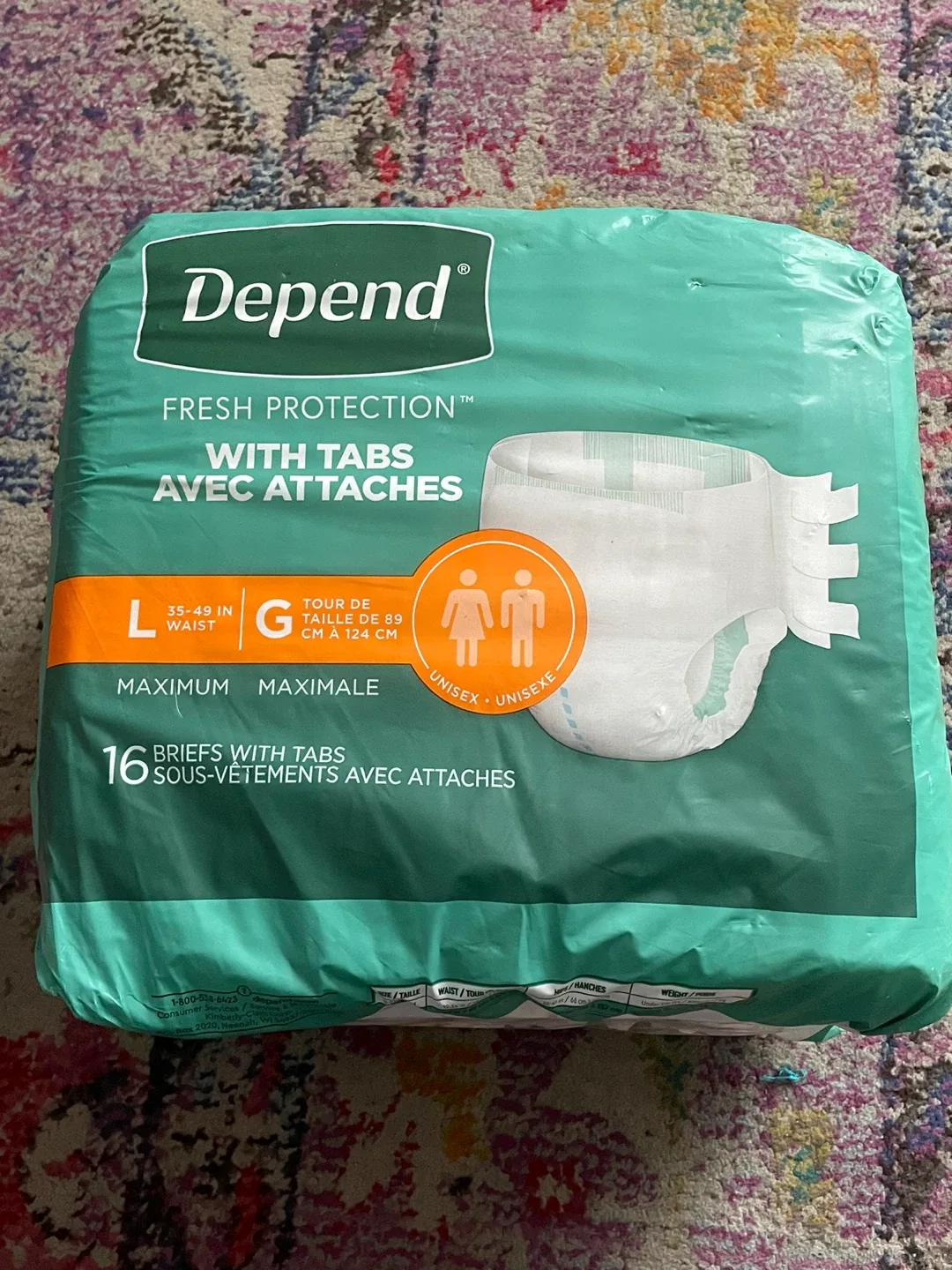 Depend Fresh Protection L Size (35-49 in Waist)