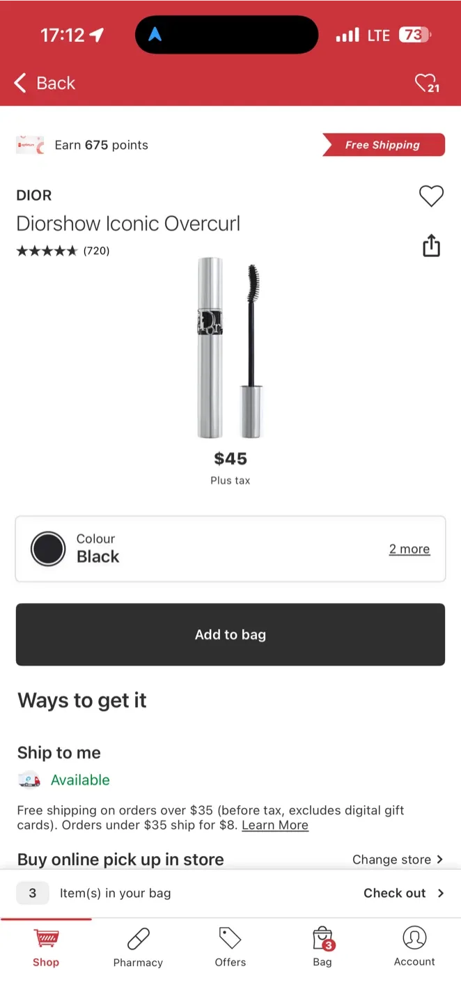 Dior Diorshow Iconic Overcurl - Black