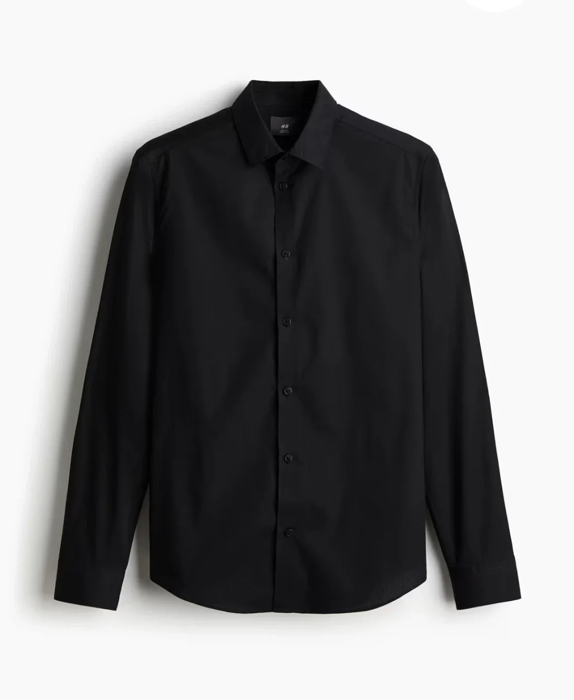 H&M Slim Fit Black Button Down Shirt - Size M #Cleanout image indicator(7)