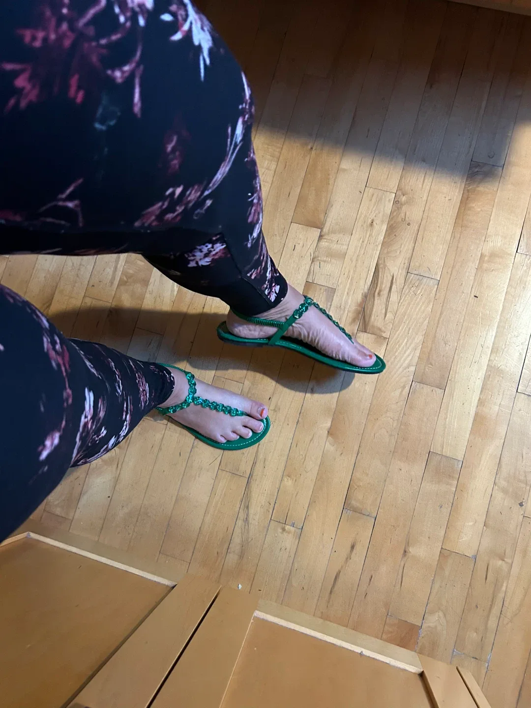 Size 10 Green Beaded Thong Sandals image indicator(3)