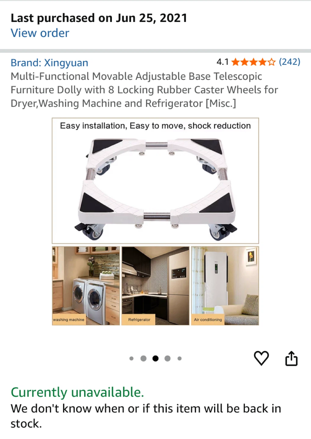Xingyuan Adjustable Base Telescopic Furniture Dolly - photo 4