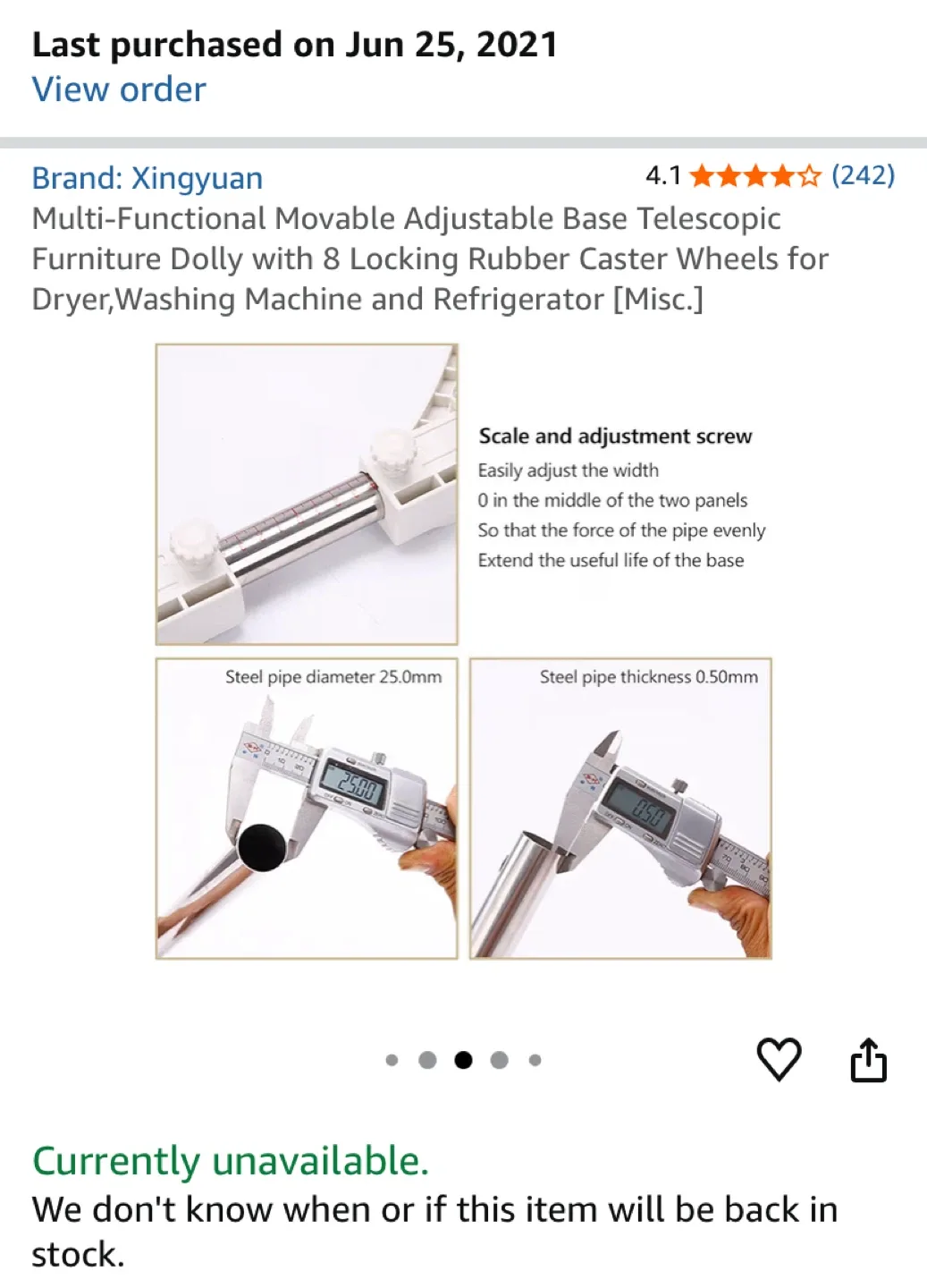 Xingyuan Adjustable Base Telescopic Furniture Dolly image indicator(8)