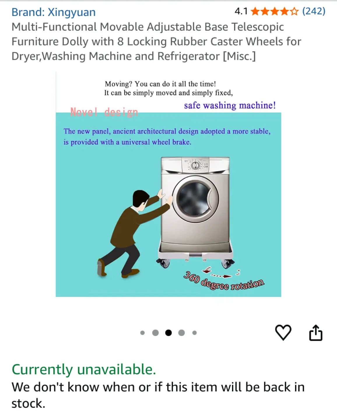 Xingyuan Adjustable Base Telescopic Furniture Dolly image indicator(7)