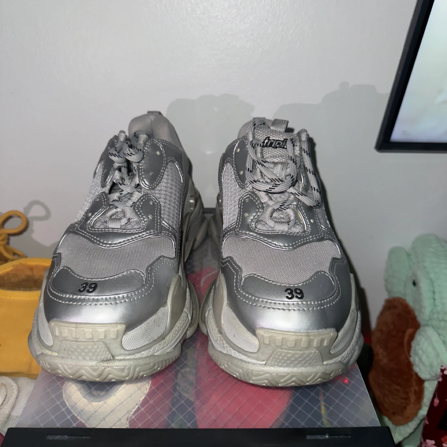 Balenciaga Triple S Sneakers - Silver - Size 39