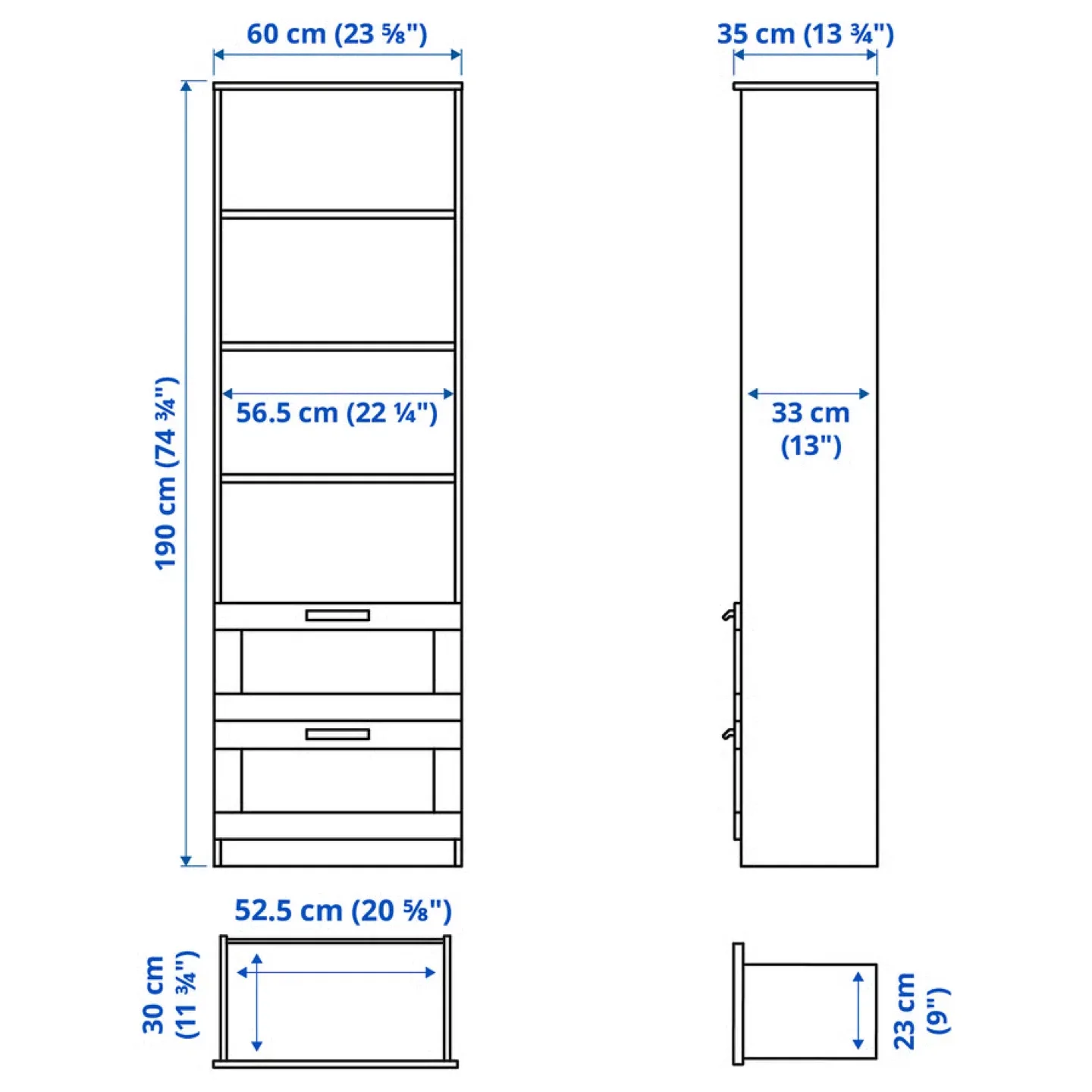 IKEA Brimnes White Bookcase with Drawers #Cleanout image indicator(2)