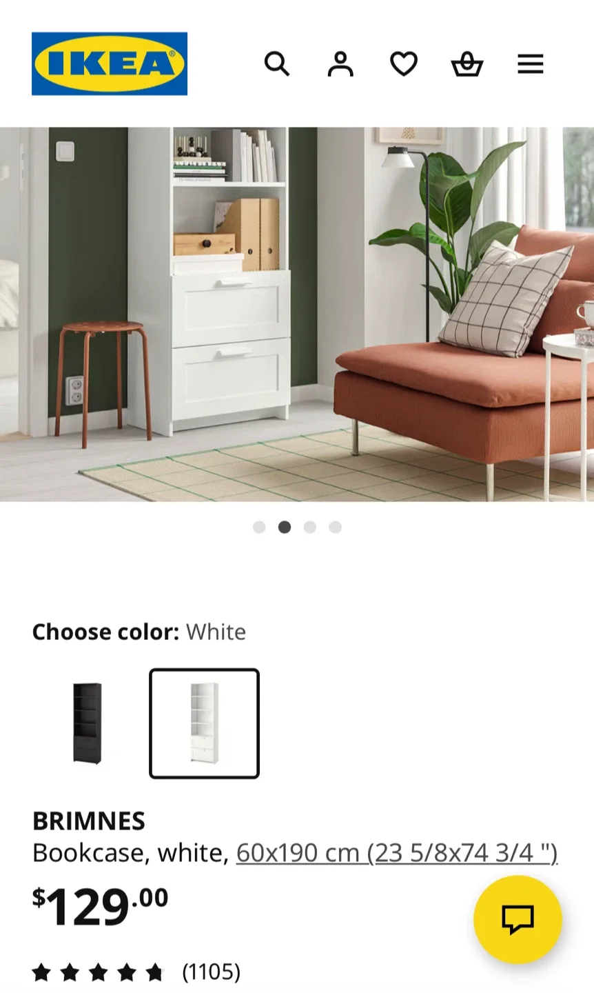 IKEA Brimnes White Bookcase with Drawers #Cleanout image indicator(5)