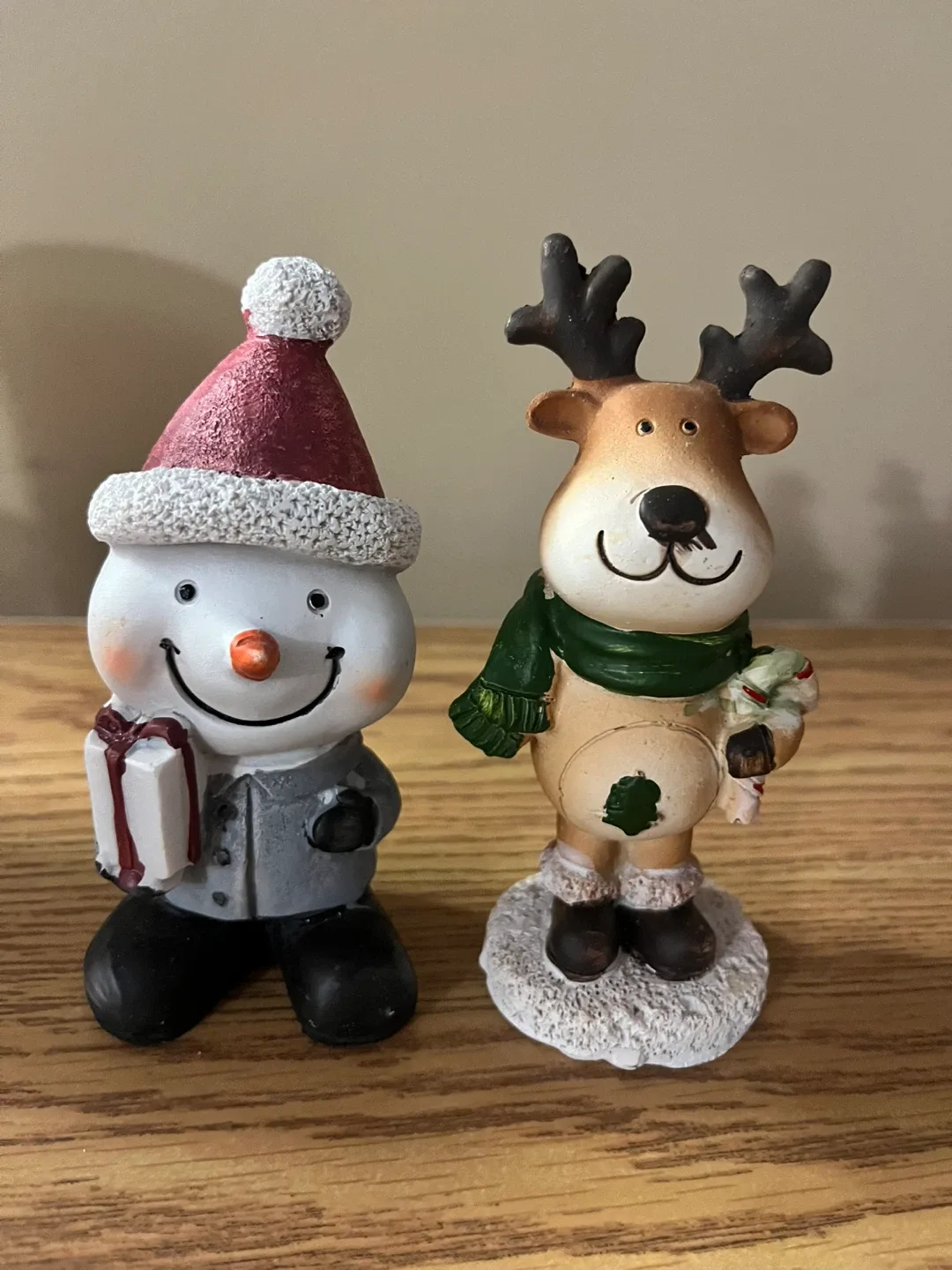 #Cleanout - Christmas Snowman & Reindeer Figurines