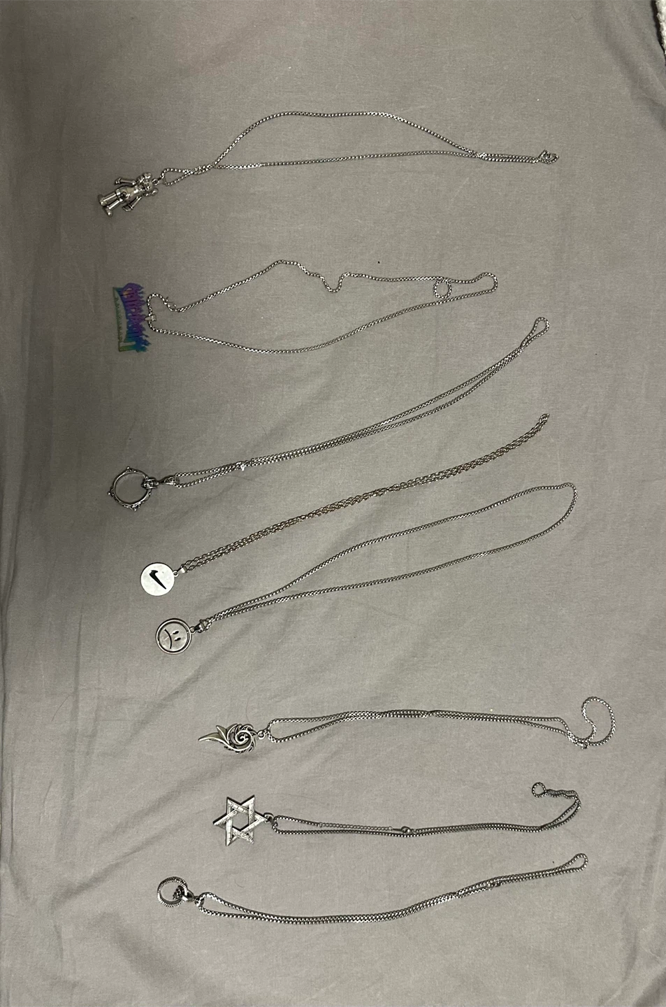 Assorted Silver Necklaces (7)