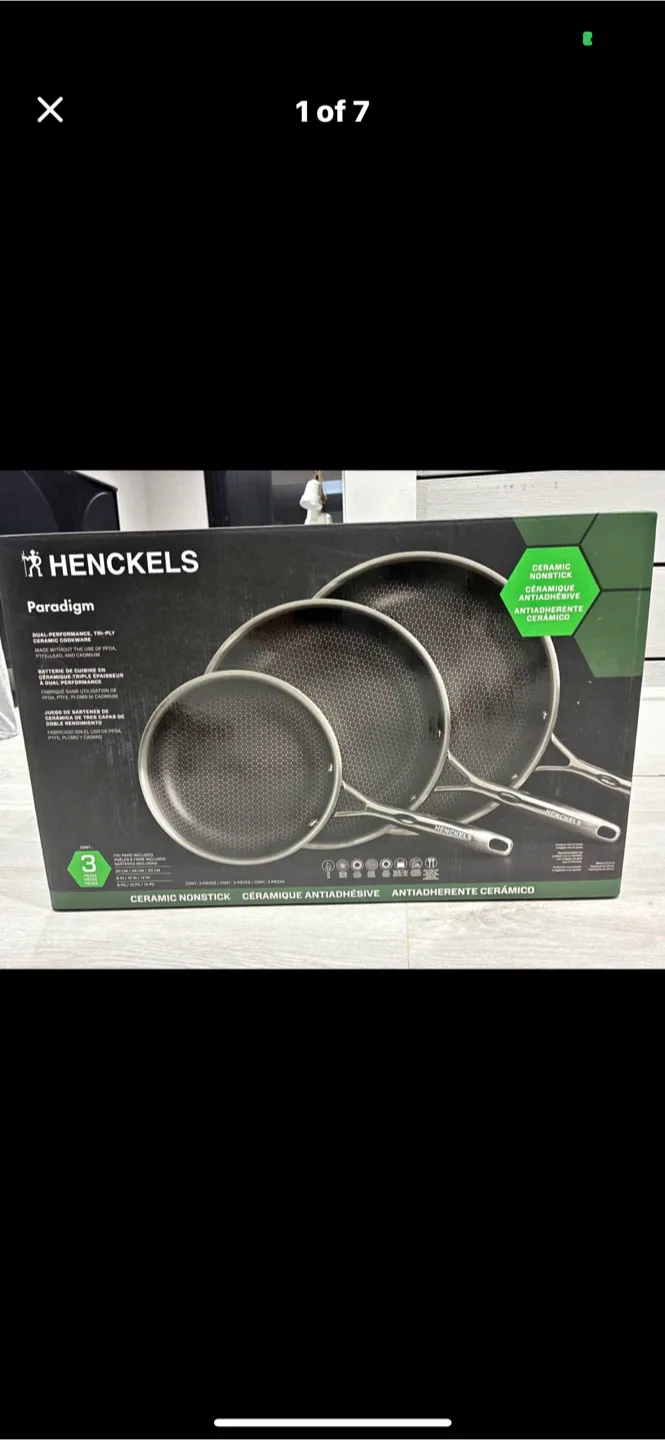 Henckels Paradigm 3-Piece Ceramic Nonstick Frying Pan Set