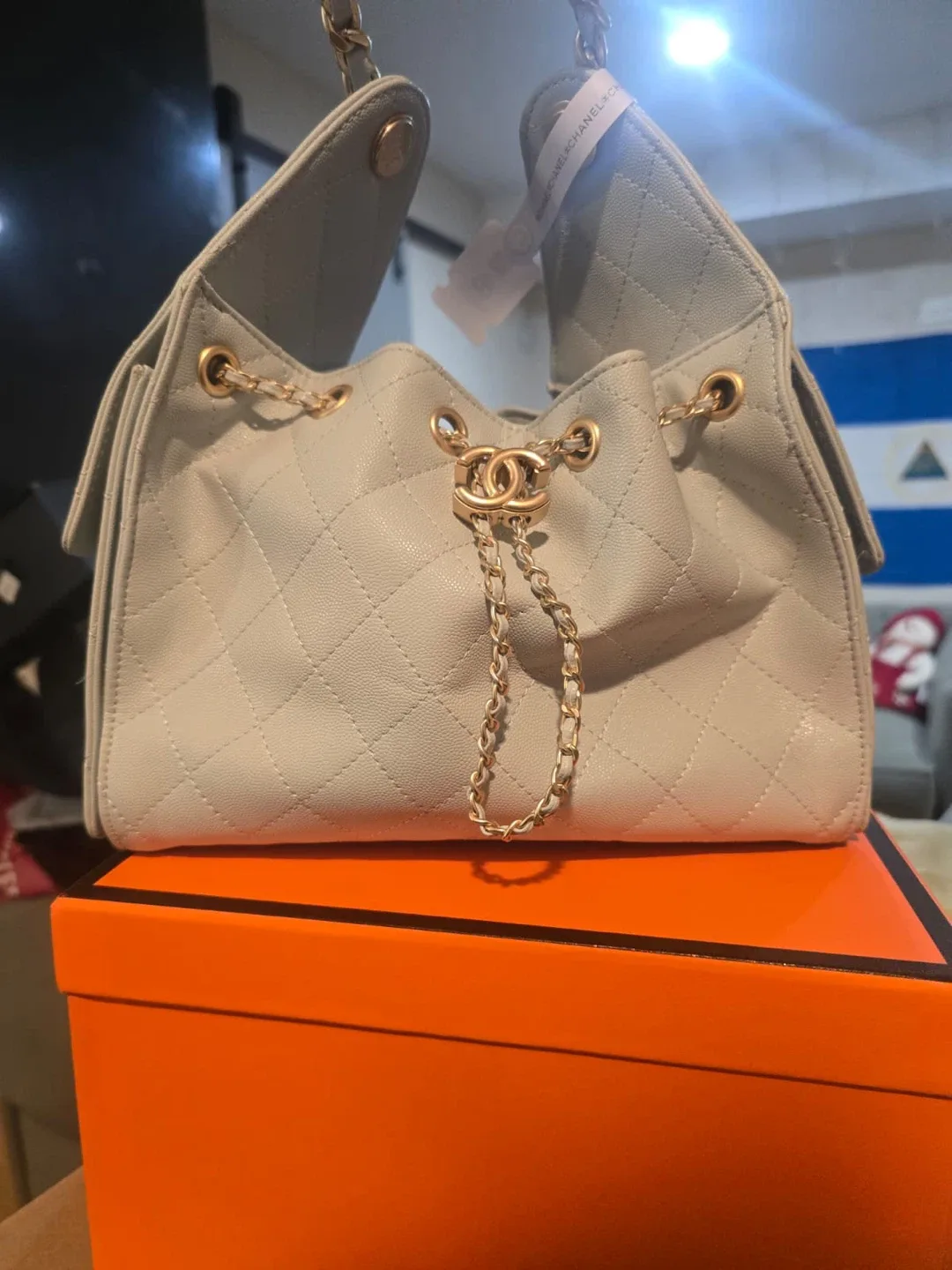Chanel Quilted Bucket Bag