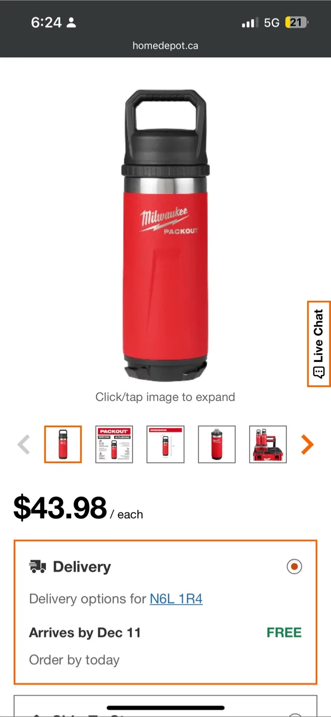 Milwaukee 20L Lunch Box Cooler + Water Bottle image indicator(2)
