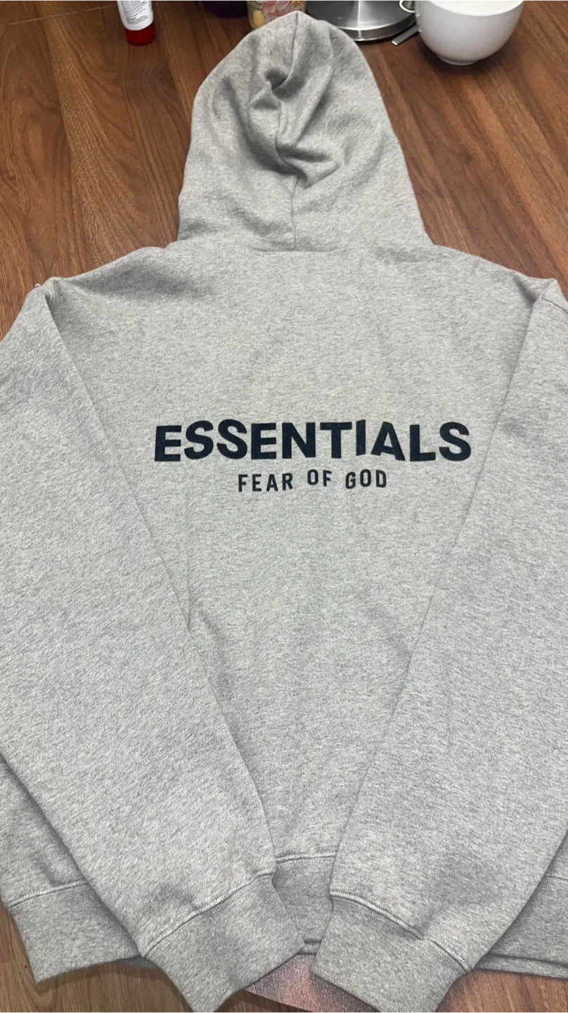 Essentials Fear of God dark oatmeal Hoodie image indicator(7)