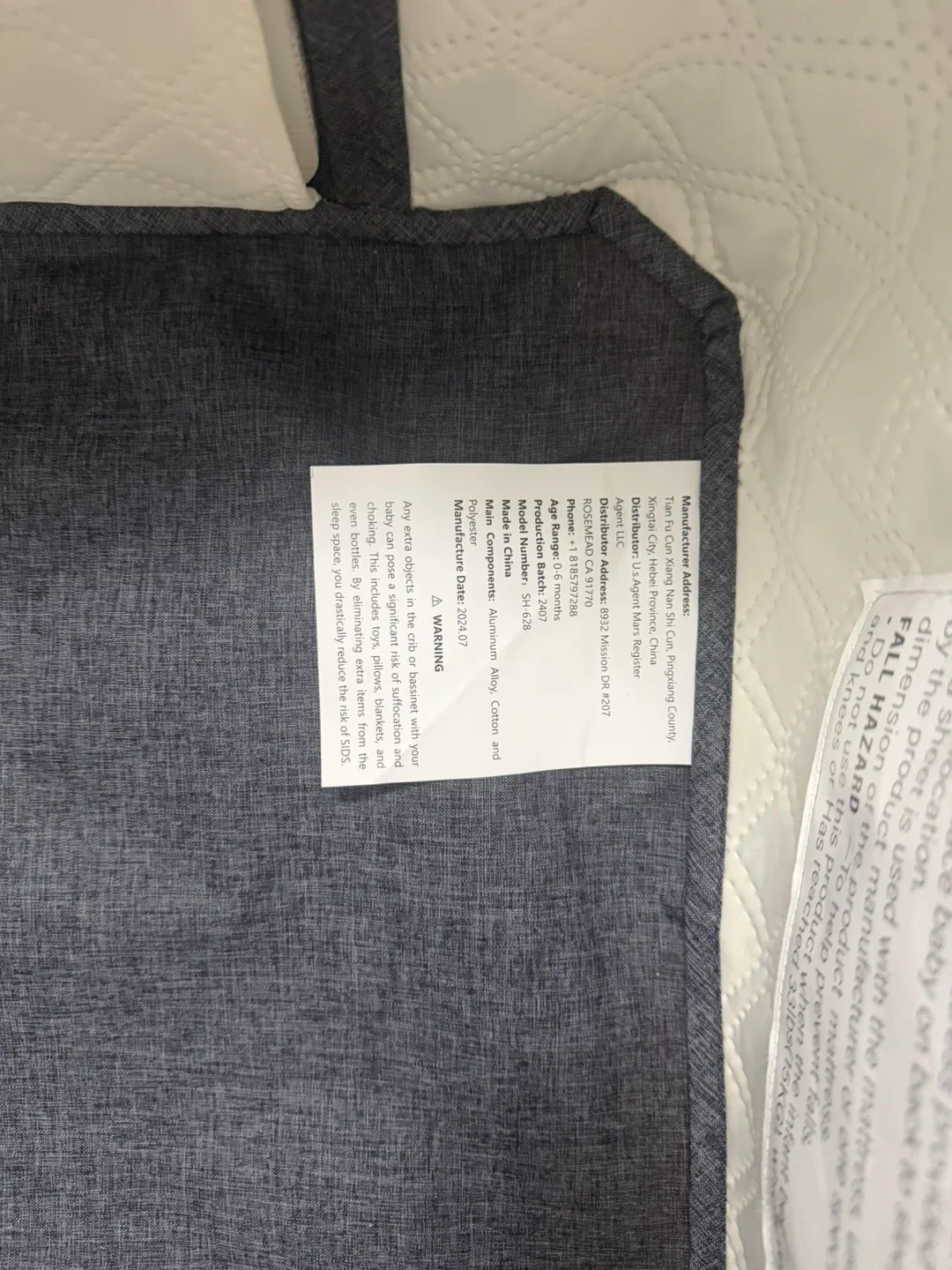 Suihuooo Baby Bassinet Bedside Sleeper - Grey image indicator(7)