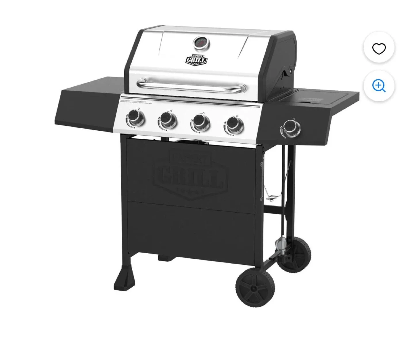 Expert Grill 4-Burner Gas Grill - Black & Silver