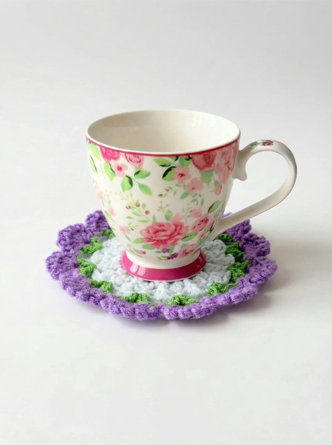 Crochet handmade cup coaster set