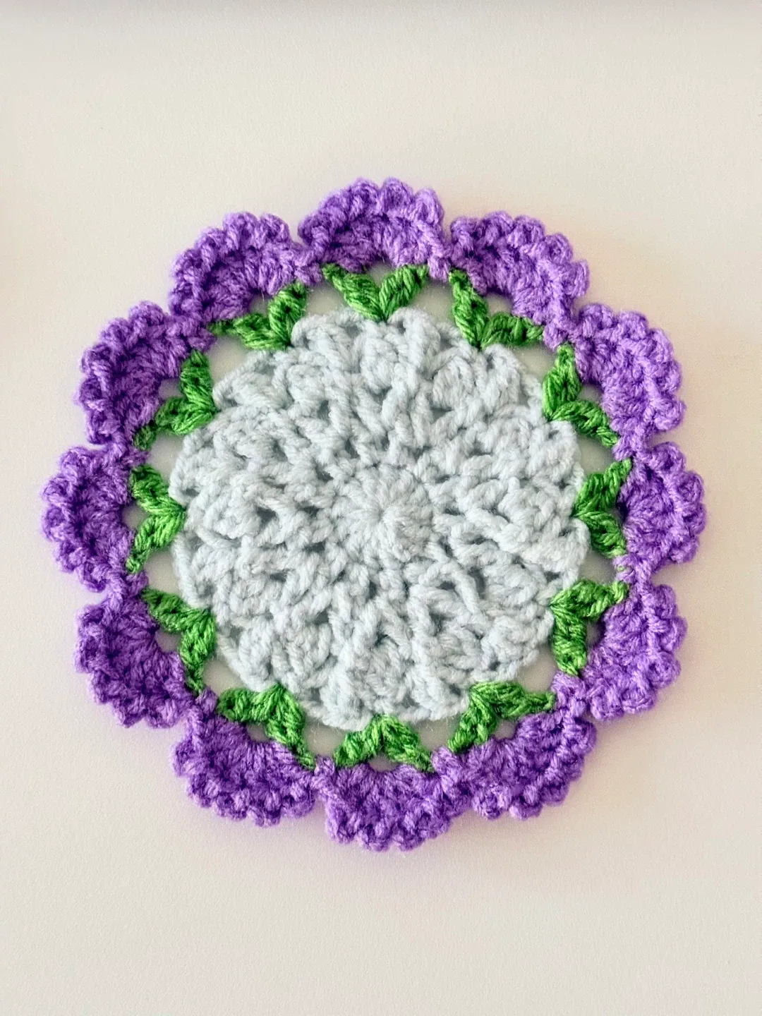 Crochet handmade cup coaster set image indicator(2)
