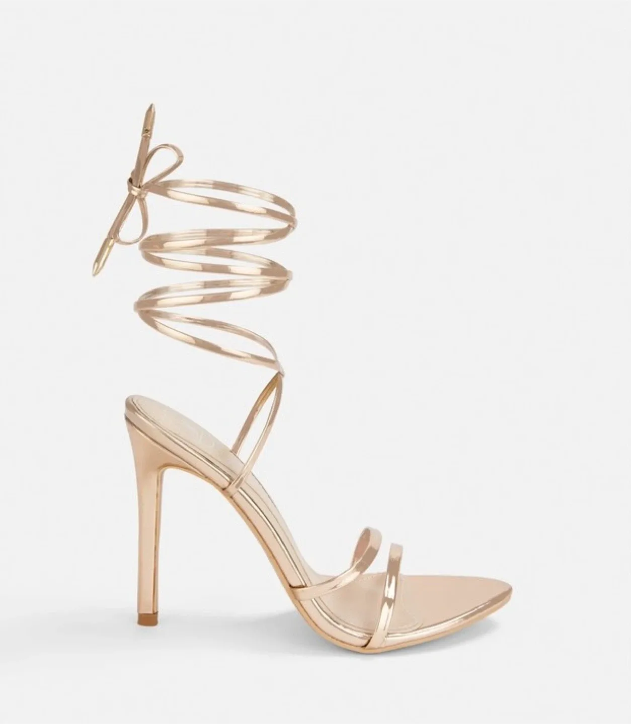 Misguided Gold Pointed Toe Barely There Heels #Cleanout image indicator(2)
