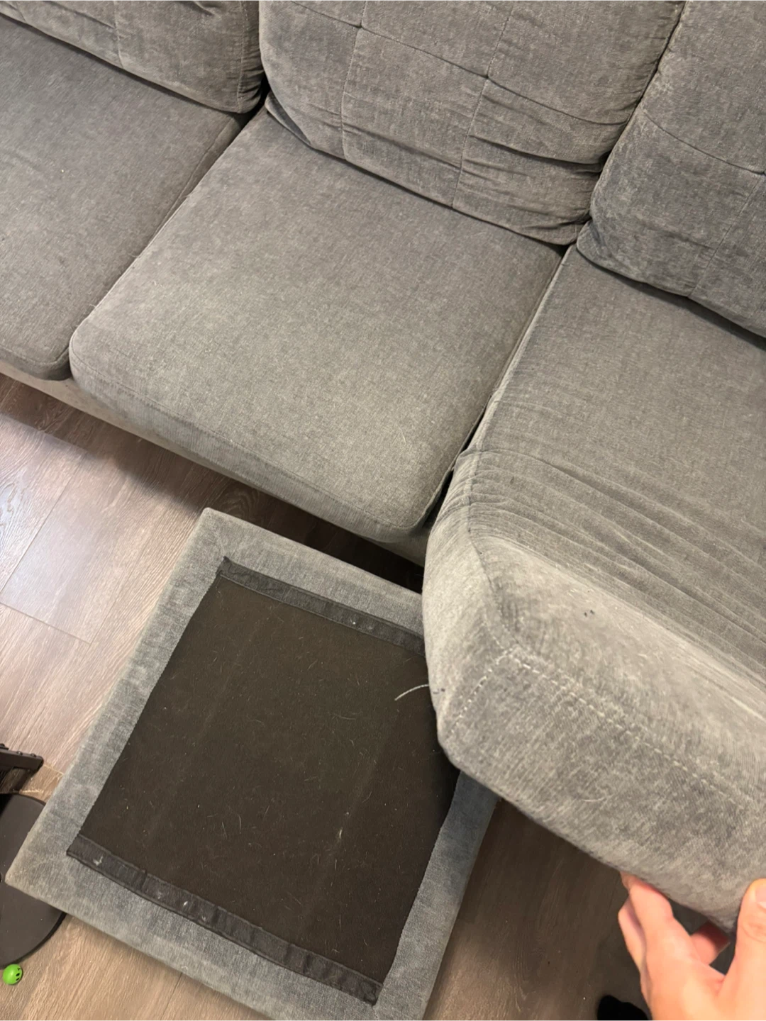 3-Seat Gray Sectional Couch - photo 4