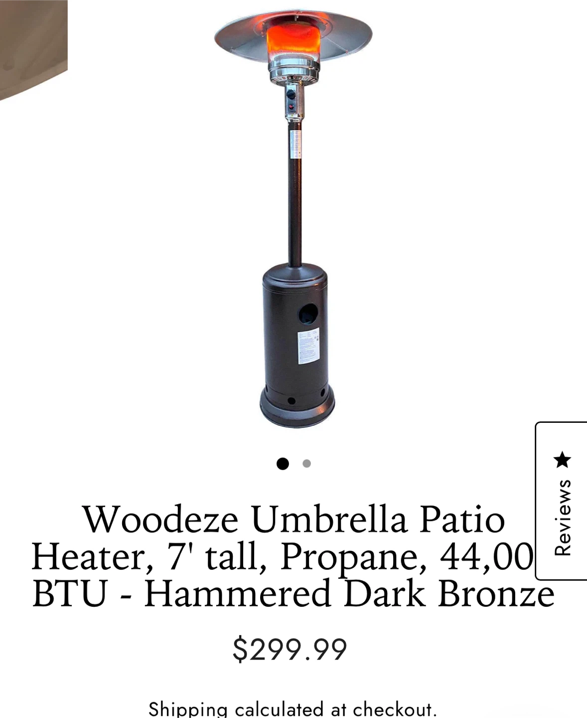 Umbrella Patio Heater - Dark Bronze
