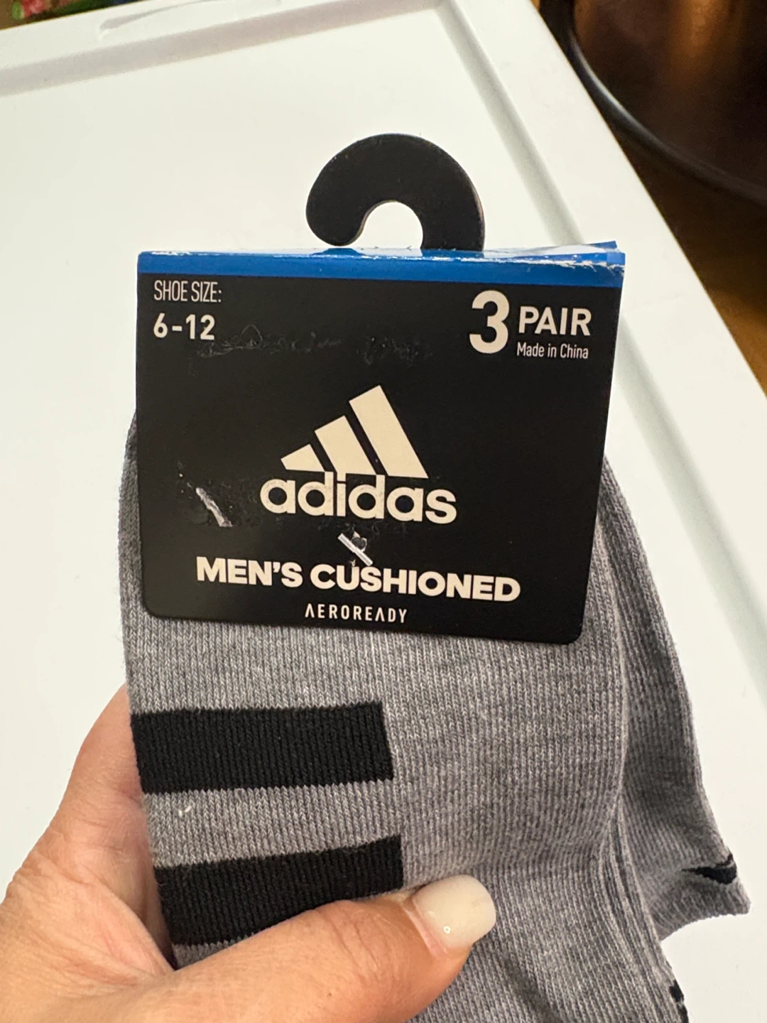 New Adidas Men's Cushioned Socks (Size 6-12) #cleanout - photo 4