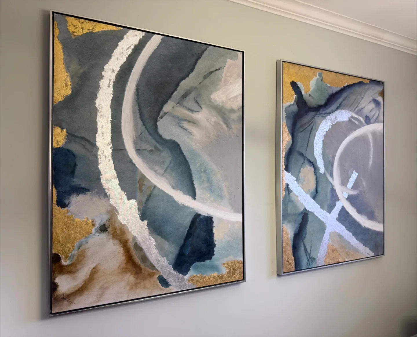 Set of 2 Framed RenWil Abstract Wall Art